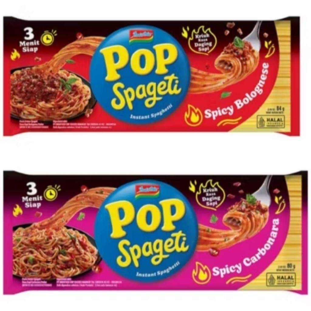 

Indomie Pop Spaghetti 80g Pck Mie Instan Pasta Noodles