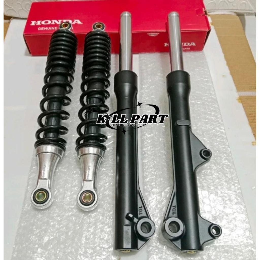 AS SHOCK DEPAN+BELAKANG KOMPLIT SUPRA X 125 HELM IN BERKUALITAS ORIGINAL