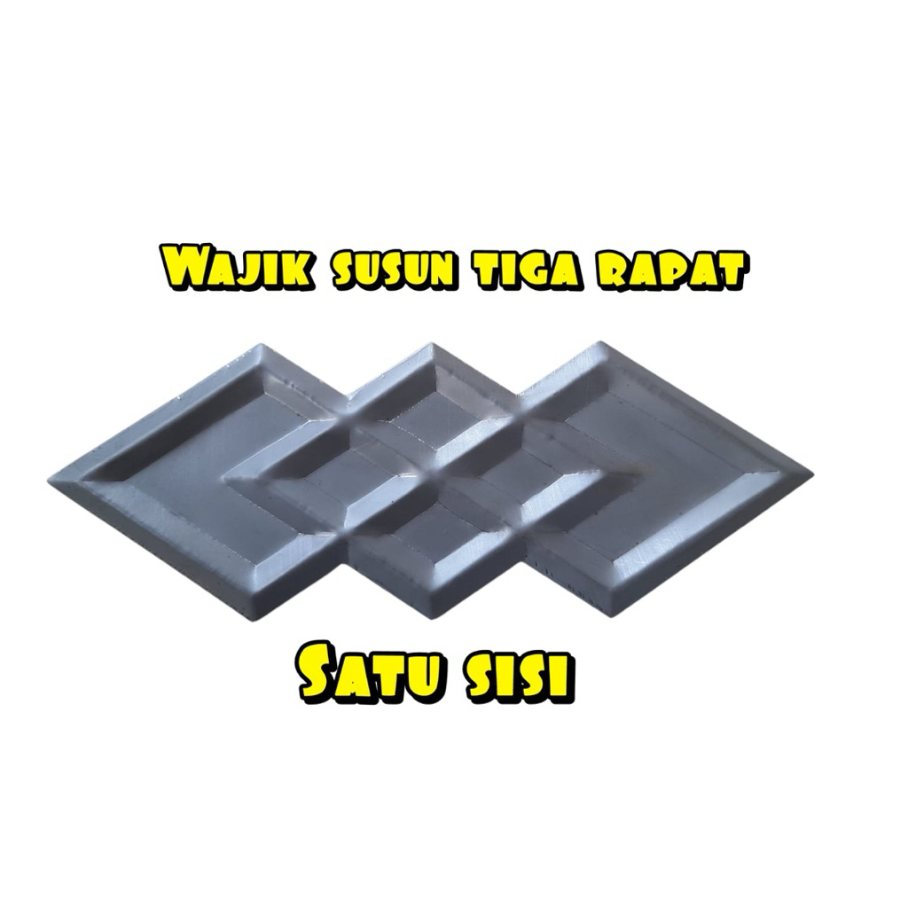 Wajik Susun 3 / Wajik Tumpuk 3 Rapat Tampilan 1 Muka / 1 Sisi Ornamen Aksesoris Hiasan Pagar Besi Be