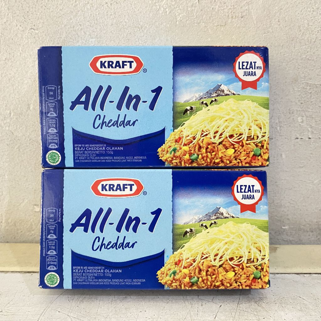 

Kraft keju cheddar all in 1 kemasan 150 gram | keju all in 1 kraft | keju cheddar