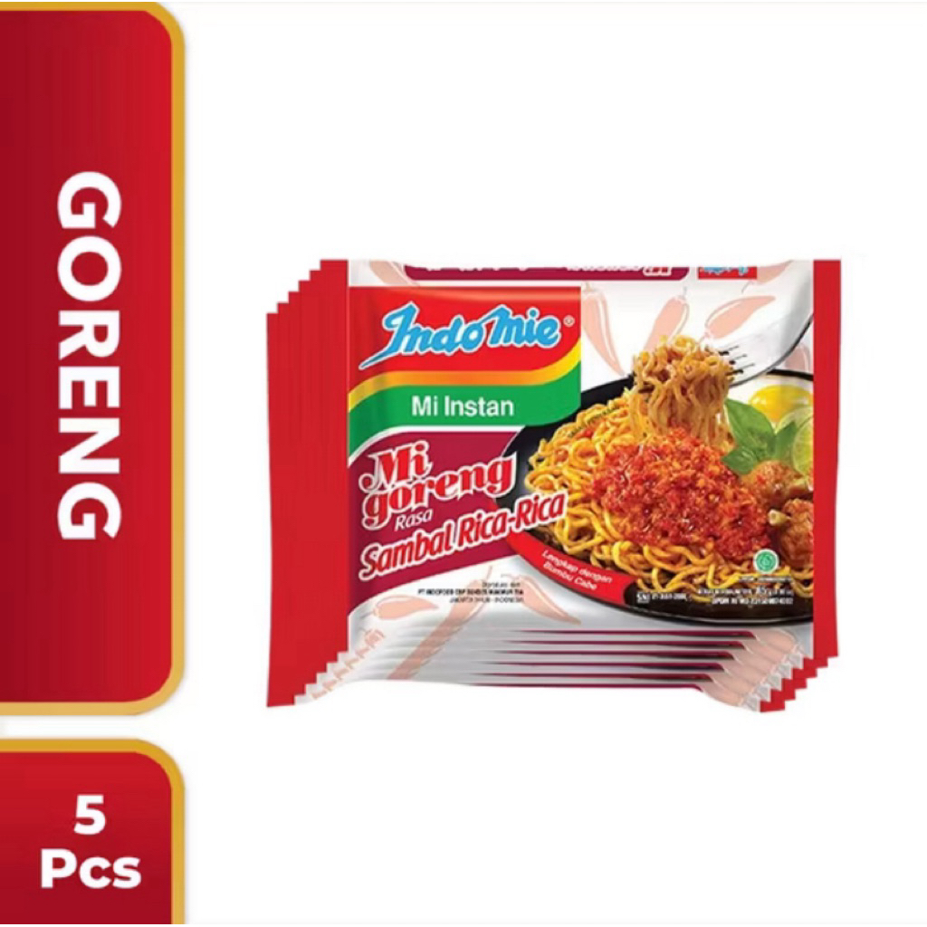 

Indomie Goreng Sambal Rica-Rica - 5 Bungkus Pedas Mantap