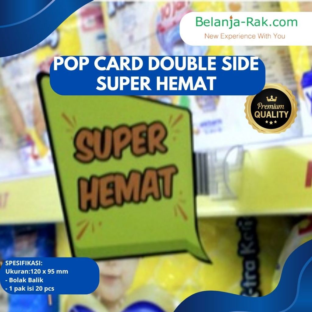 

Pop Card 2 Side SUPER HEMAT Kertas Promo 2 Sisi 1 Pack isi 20pcs