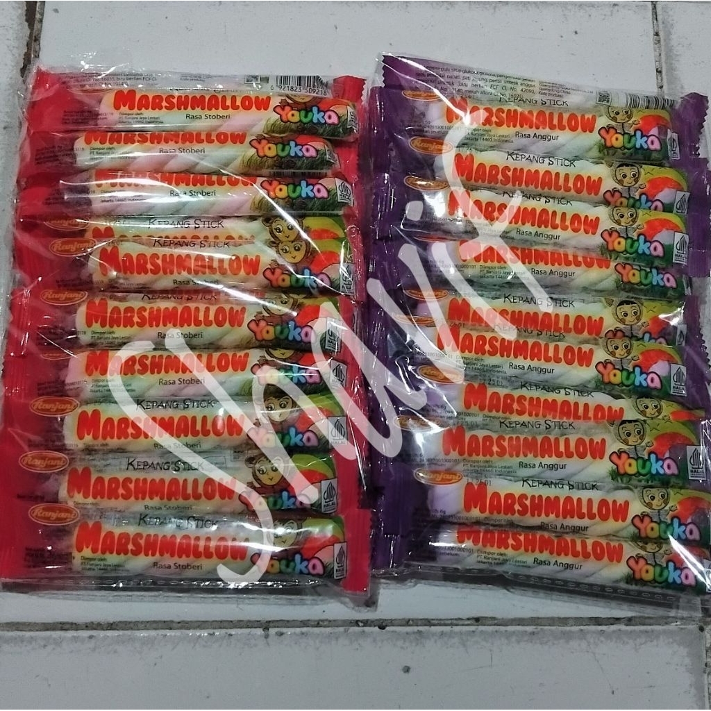

Youka Marshmallow Kepang Stick ( Isi 20 Sachet )