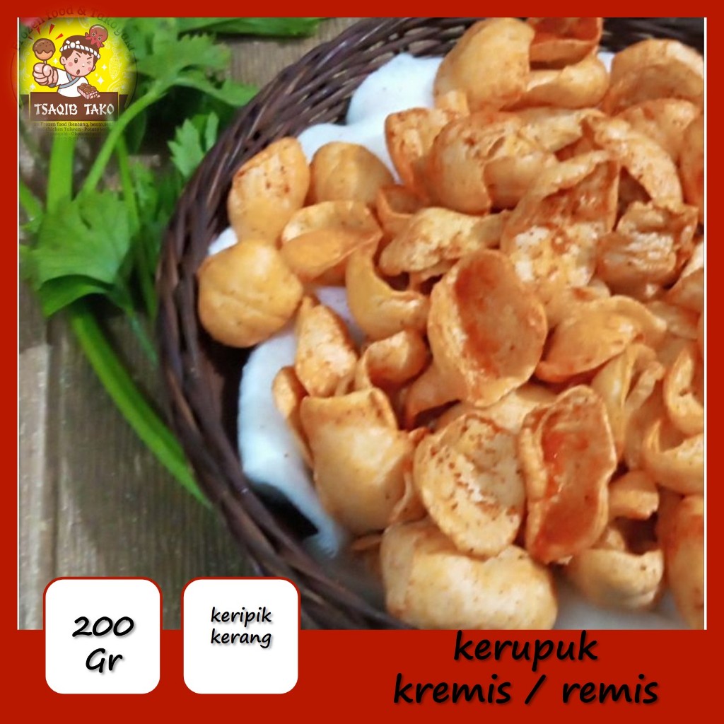

KERUPUK HAREMIS / KREMIS / REMIS KERANG MINI 200 GR