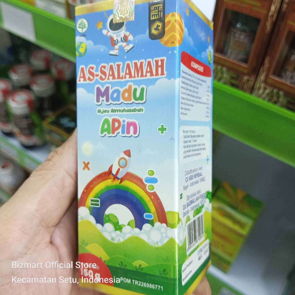 Madu Apin Hijau Almuhasabah Abu Herbal Suplemen Anak Pintar dan Multivitamin Kesehatan Anak BPOM