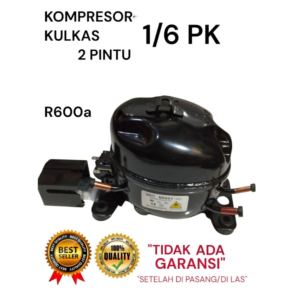 KOMPRESOR MESIN KULKAS 2 PINTU 1/6 PK R600a