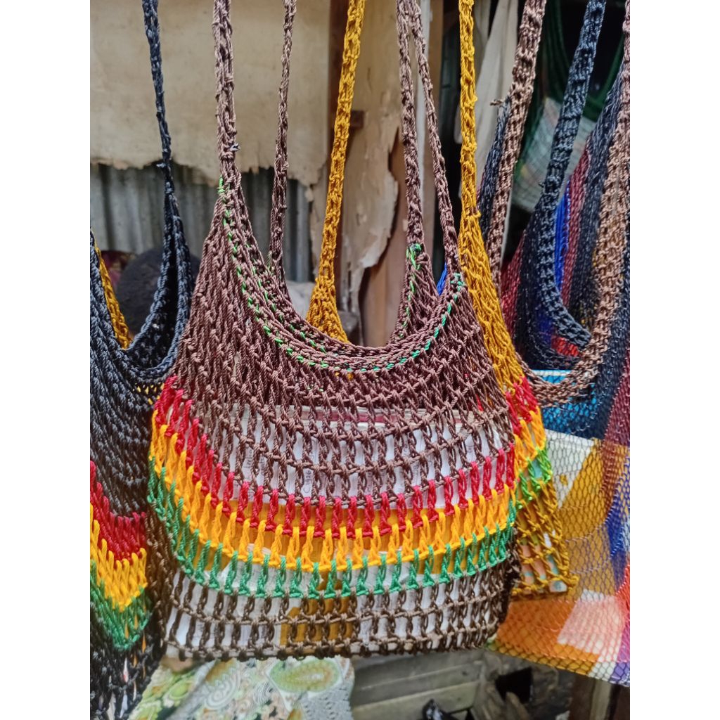 Tas noken rajut jaring/tas papua/tas noken papua