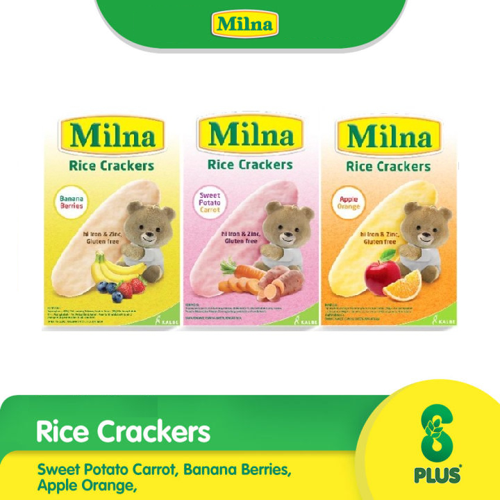 MILNA Rice Crackers 20g - Snack Kerupuk Bayi dan Anak, Gluten Free