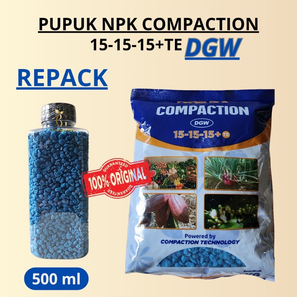 PUPUK NPK DGW COMPACTION 15-15-15+TE || PUPUK NPK DGW REPACK || 500 ML