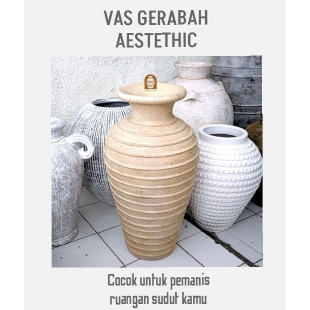 pot gerabah tinggi vas tanah liat pot bunga kekinian