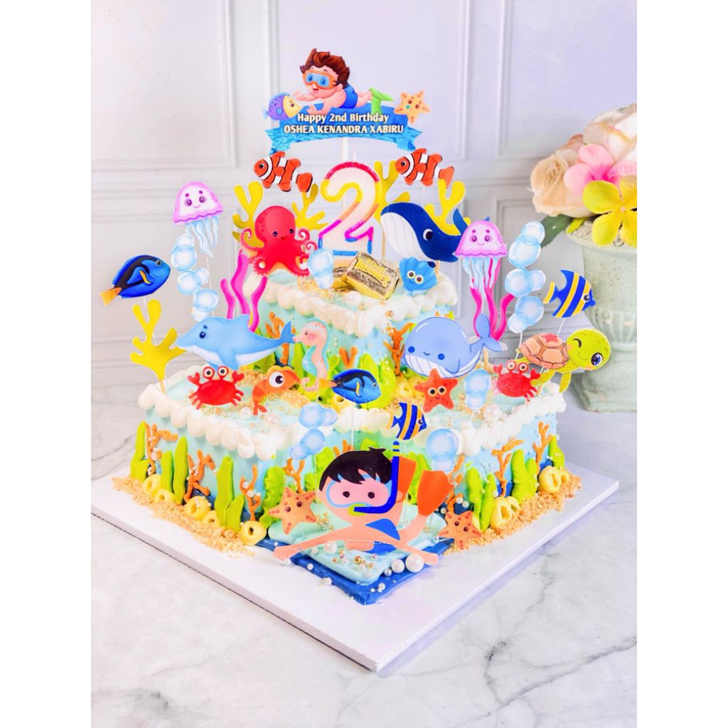 

cake birthday kue ulang tahun under sea