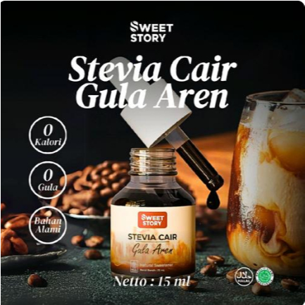 

SWEET STORY STEVIA CAIR GULA AREN 15 ML ( 0 Kalori 0 Gula ) PEMANIS ALAMI PENGGANTI GULA 0 KALORI 0 GULA Food Putih Sugar Susu Tebu Brown Bahan