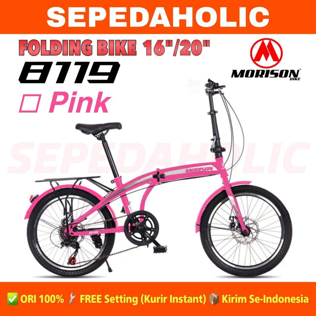Sepeda Lipat PHOENIX 6652 / MORISON 8119 Ukuran 16 20 Inch 7 Speed Boncengan Dewasa Anak