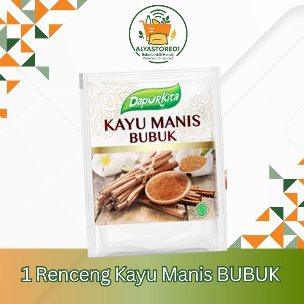 

KAYU MANIS BUBUK DAPURKITA 1 Renceng @12 Sachet / Kayu Manis Bubuk Renceng