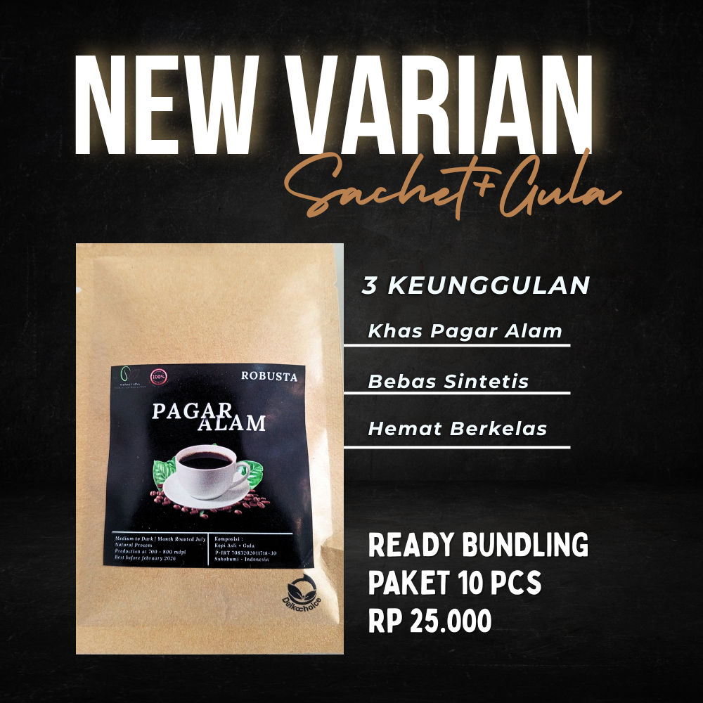 

Madani Coffee Sachet Kopi Robusta Pagar Alam + Gula Natural Proccess Bundling 10 Pcs