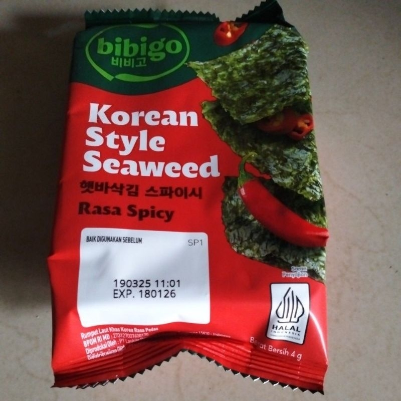 

Bibigo - Korean Seaweed - Rumput Laut - Pedas