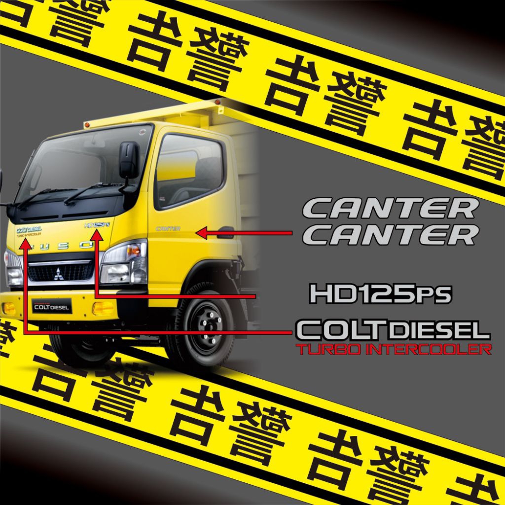 STIKER canter HD 125 PS/ EMBLEM STIKER KEREN