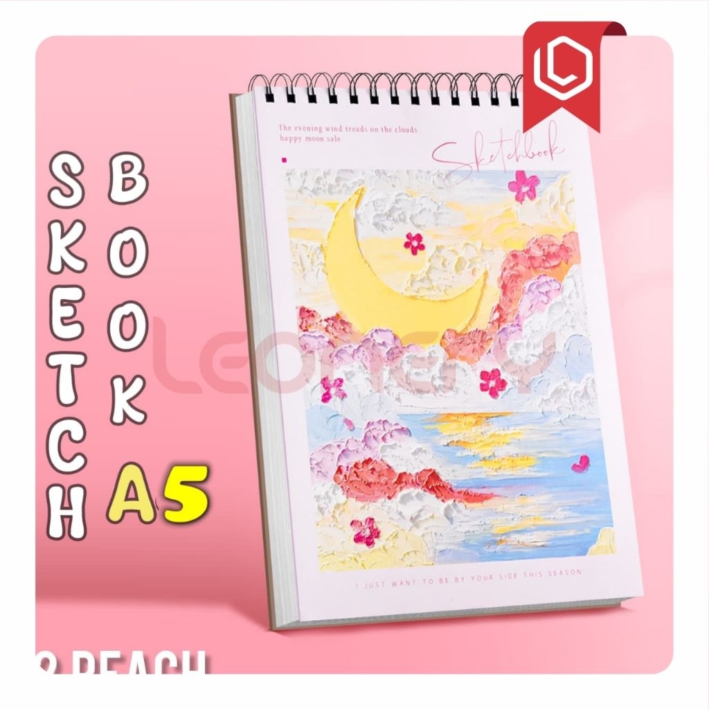 

Leonery Sketchbook A4 Buku Gambar Vertikal Jilid Spiral Aesthetic Buku Sketsa 40 Lembar / 80 Halaman