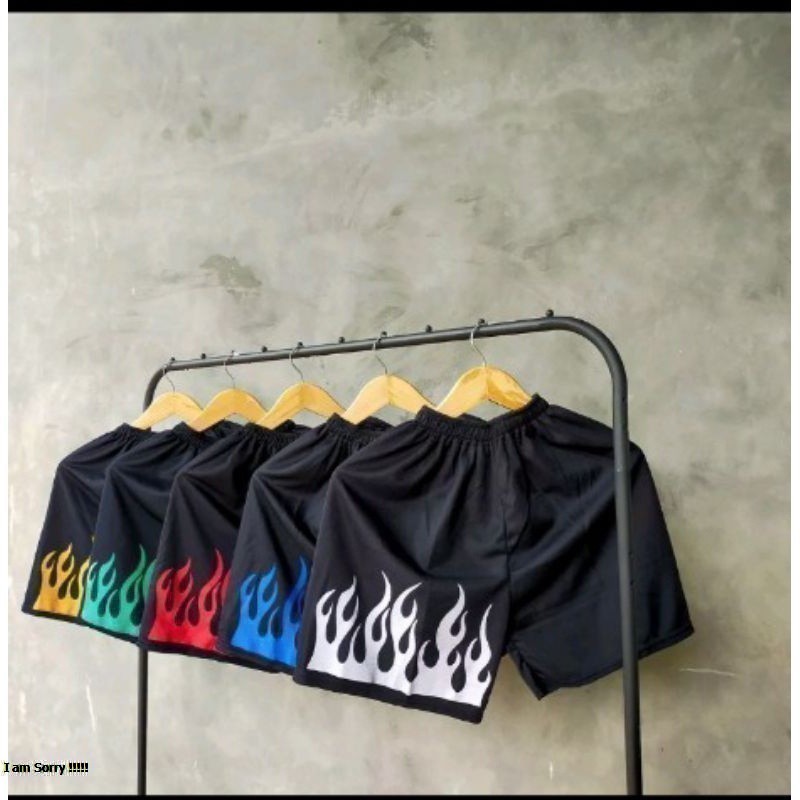Celana Pendek Motif Api Termurah Celana Boxer Api / Celana Kolor Motif Api