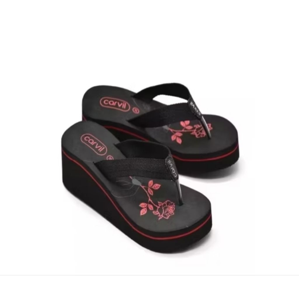 Sandal Carvil Spon Wedges Wanita CAMELIA-LW Spon Wedges