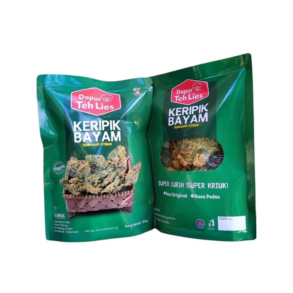 

kripik bayam gurih renyah & bergizi |Dapur Teh Lies