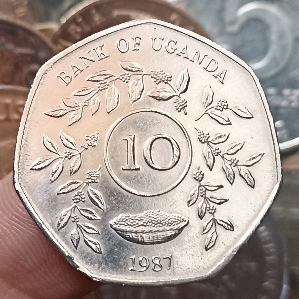 Koin Kuno Uganda 10 Shillings Tahun 1987