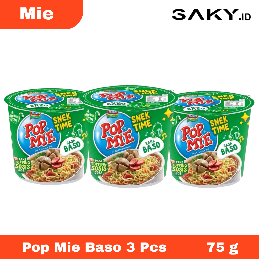 

Paket HEMAT Pop Mie Baso Snek Time 3 Pcs