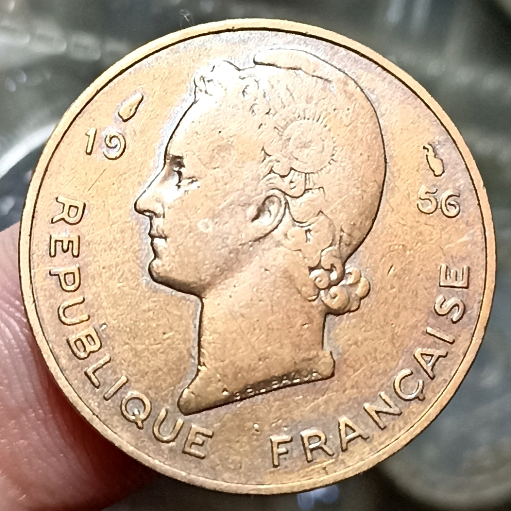 Koin Kuno French West Africa 10 Francs Tahun 1956