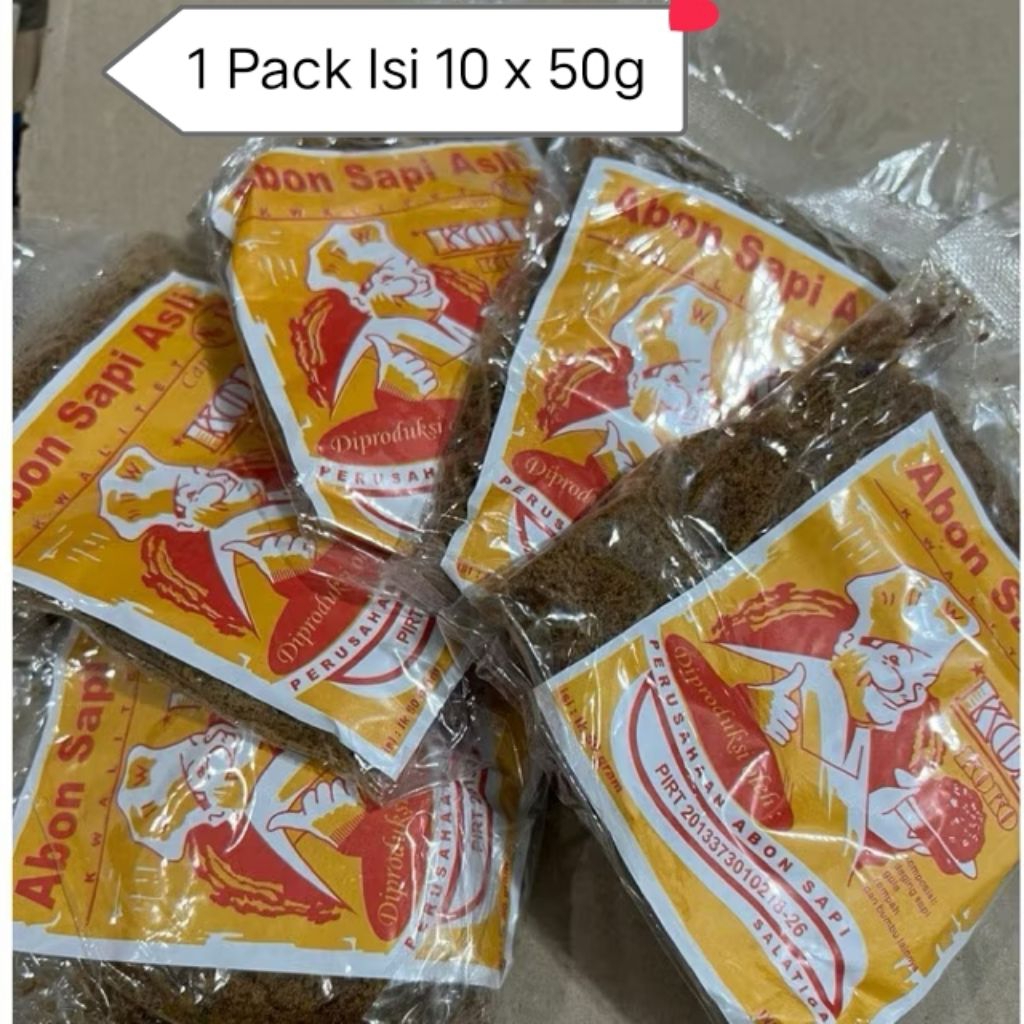 

Abon Sapi Asli Cap Koki Koko Perpack 10x50g