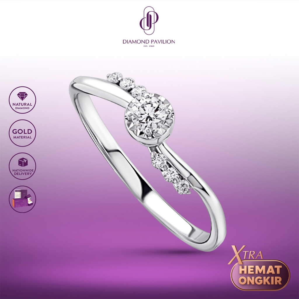 Diamond Pavilion Cincin Emas Batu Berlian Falla Ring