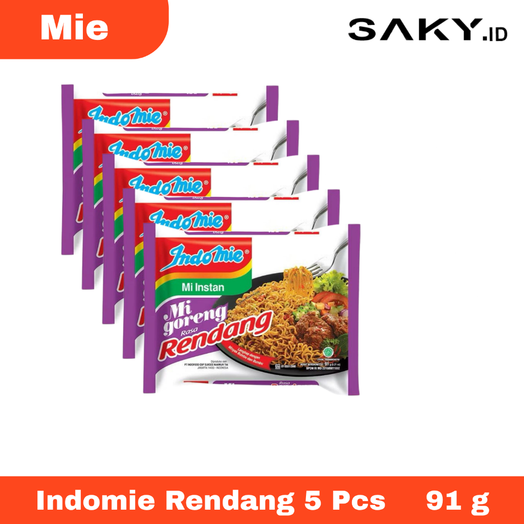 

Paket HEMAT Indomie Goreng Rendang 5 Pcs