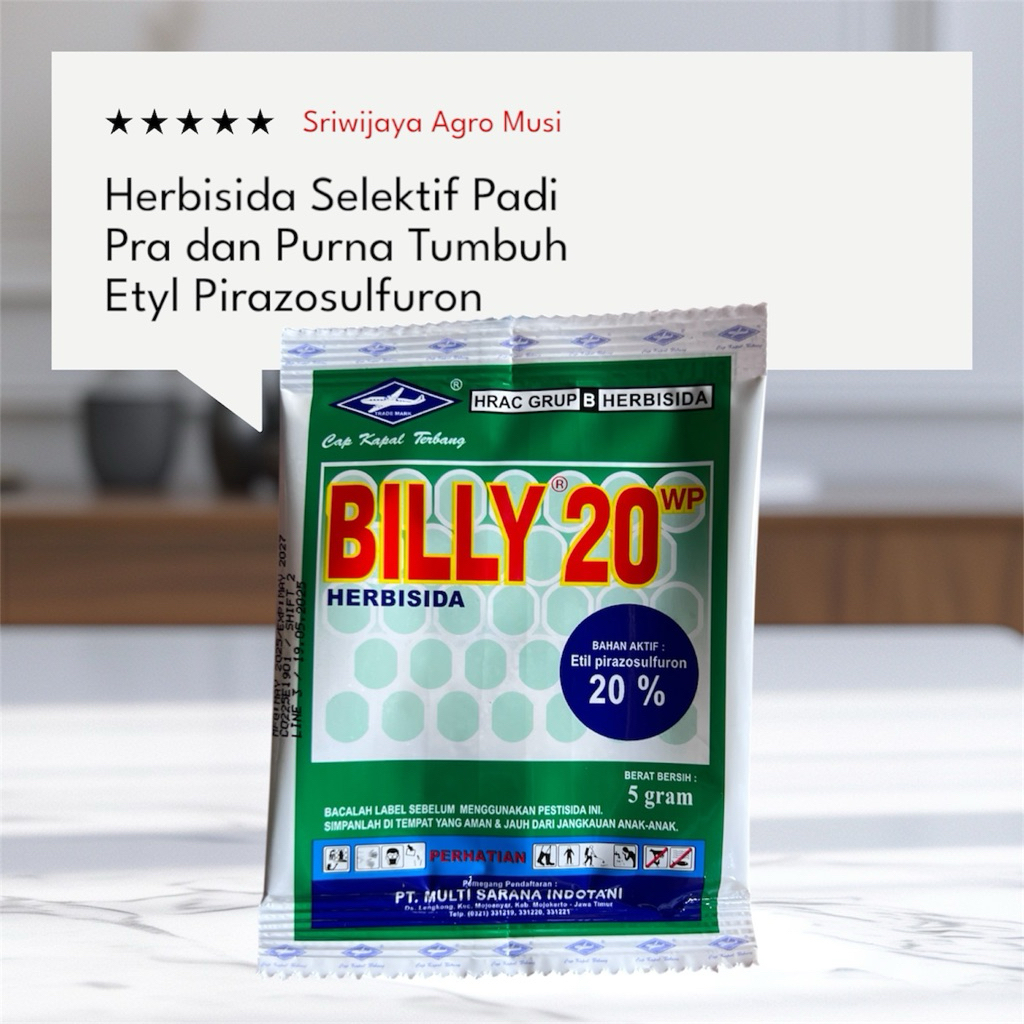 BILLY 20 WP 5GR Herbisida Selektif Padi