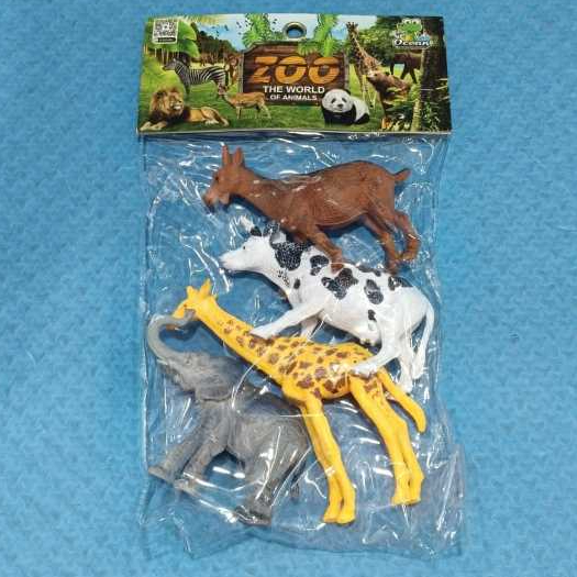Mainan Figure Animal The World Zoo / Mainan Animal 4 pcs
