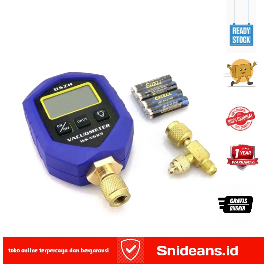WK-VG88 Digital Manifold Vacuum Pressure Gauges Testing AC