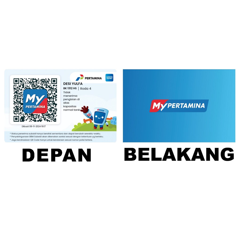 

Kartu ID Card, NPWP, BPJS, My Pertamina Termurah / Kartu Nama