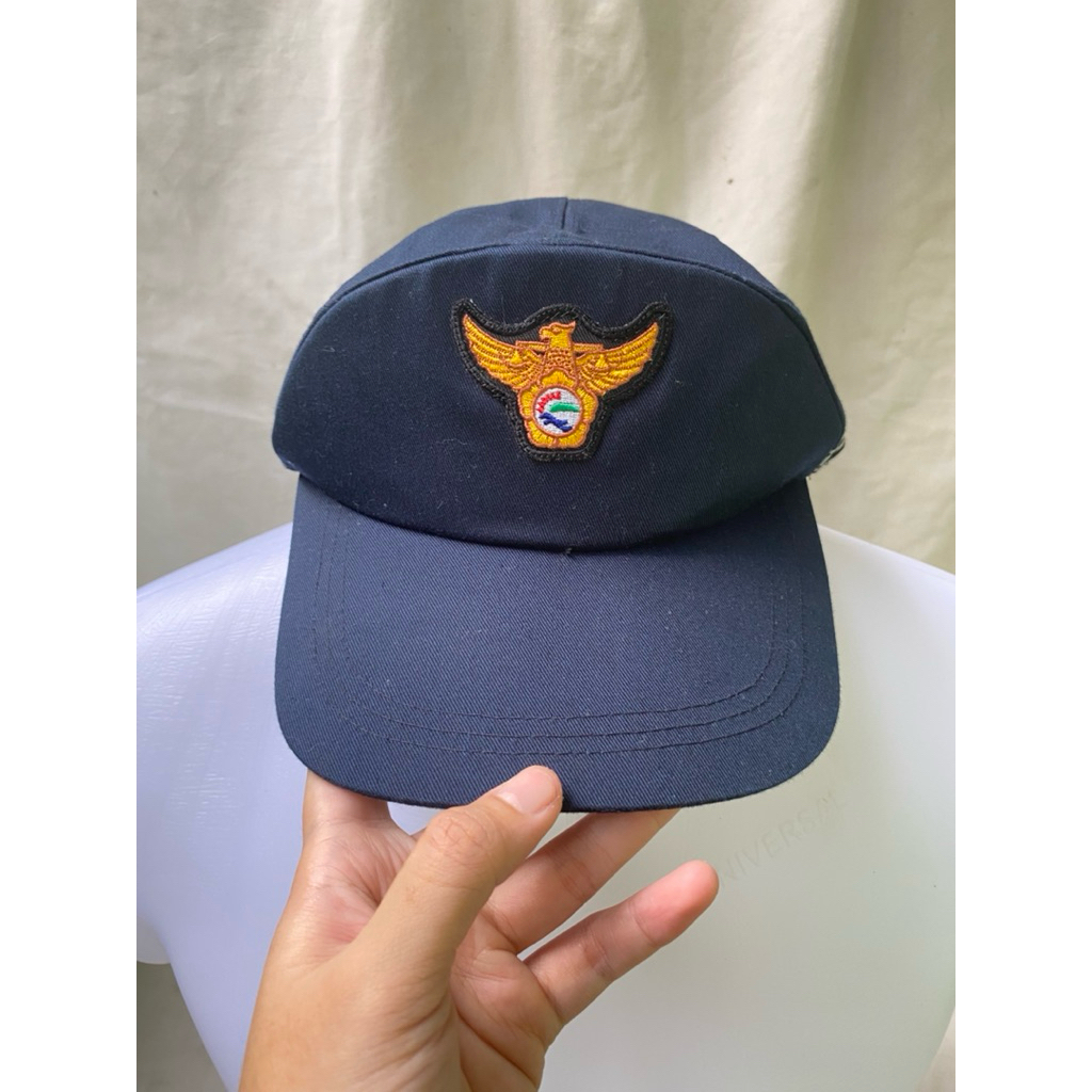 Patrol Caps Topi Lapangan Korean National Police Polisi Korea Reflektor Melingkar Like New (14)