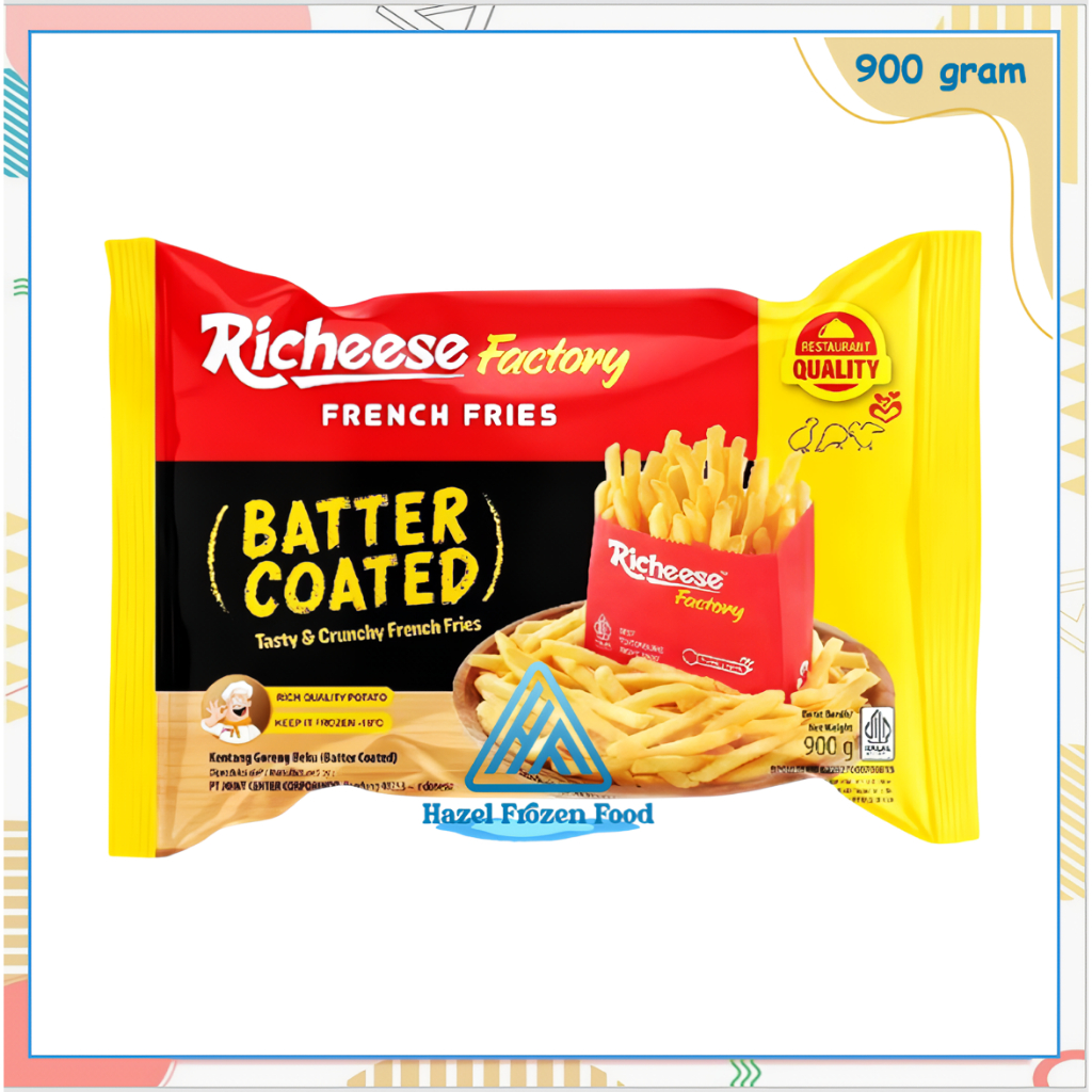 

Richeese Factory Kentang Batter Coated 900 g Frozen Food Karawang