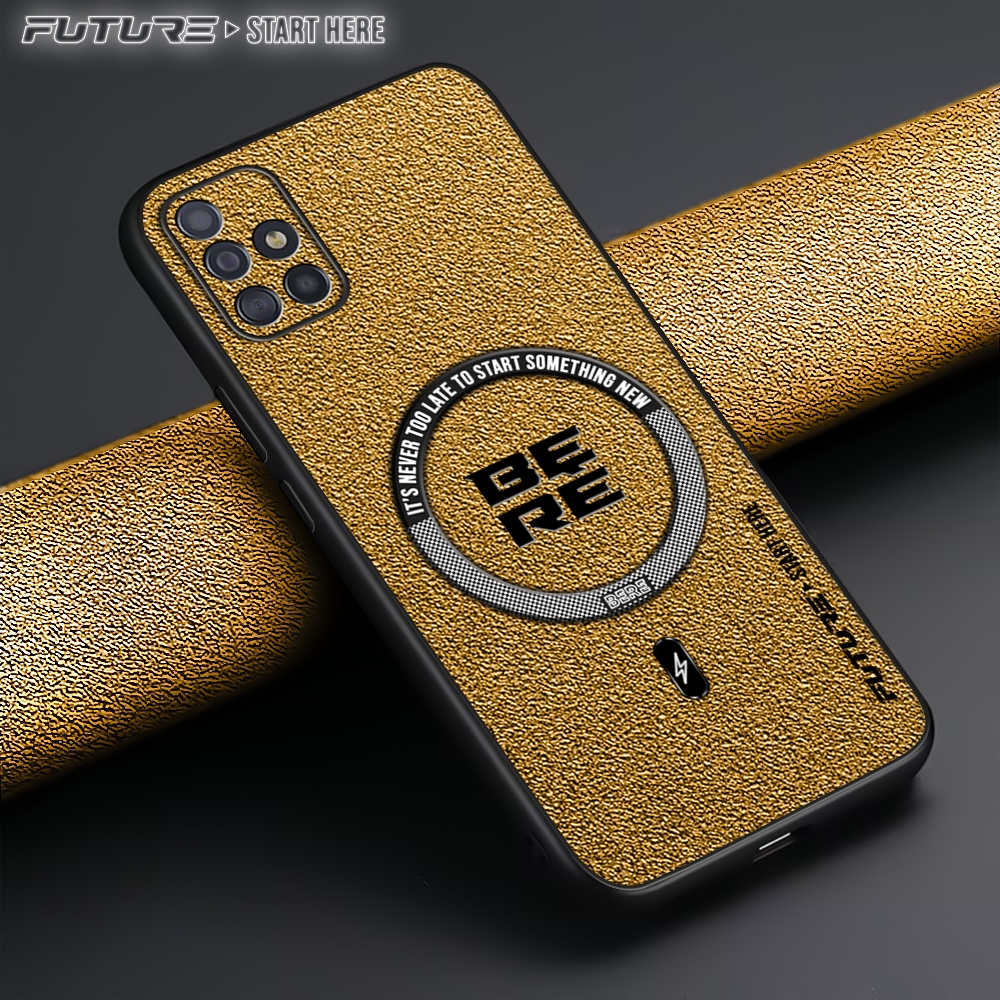 Case Magnetic Samsung A51 Casing Magsafe Luxury Leather