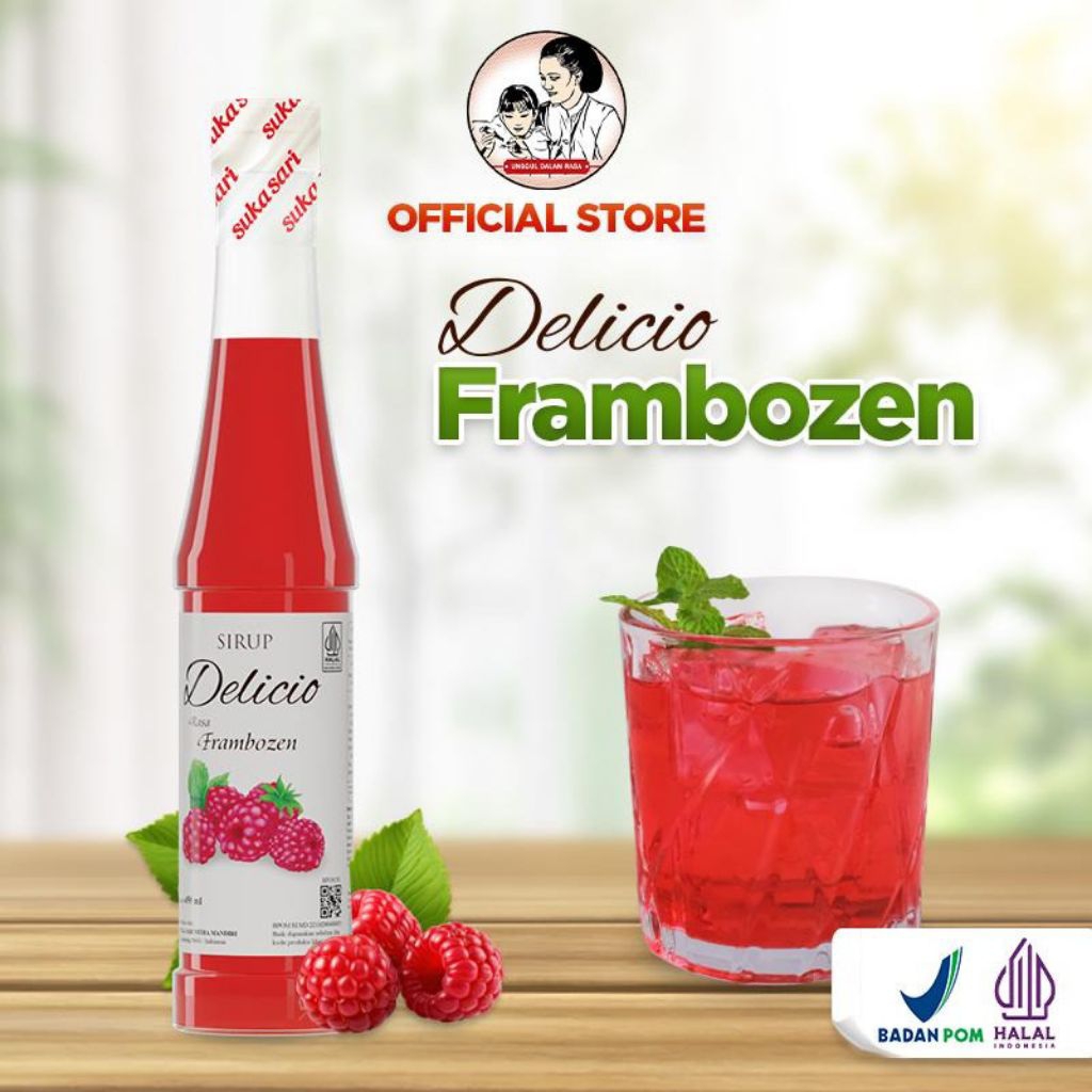 

Sirup Delicio kemasan botol plastik PETvolume 450 ml