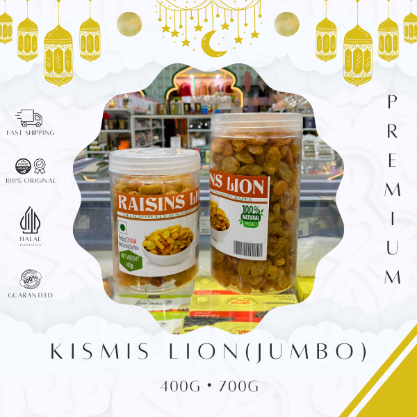 

Kismis LION Jumbo Premium Toples Termurah Asli | High Quality Lion Raisin Import - Oleh Oleh Haji