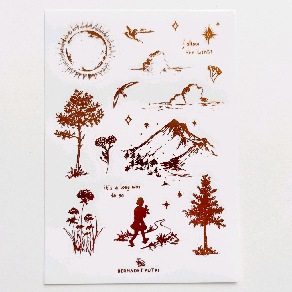 

The Journey Foil Stickers (A6 size)
