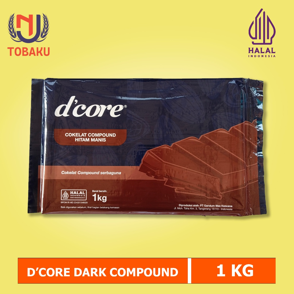 

Colatta D'Core Dark Chocolate Compound 1kg / Coklat Batang