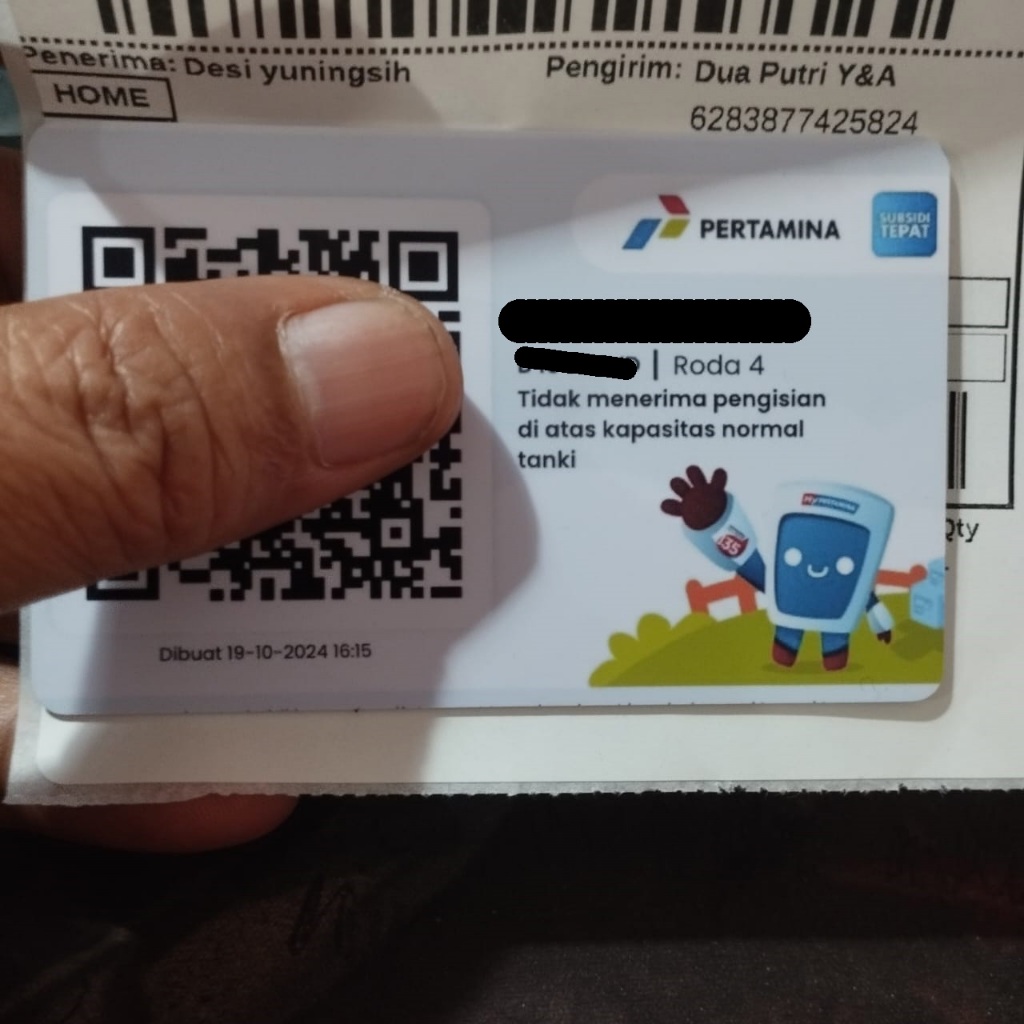 

Kartu My Pertamina Bahan PVC Card Tebal Sehari Jadi