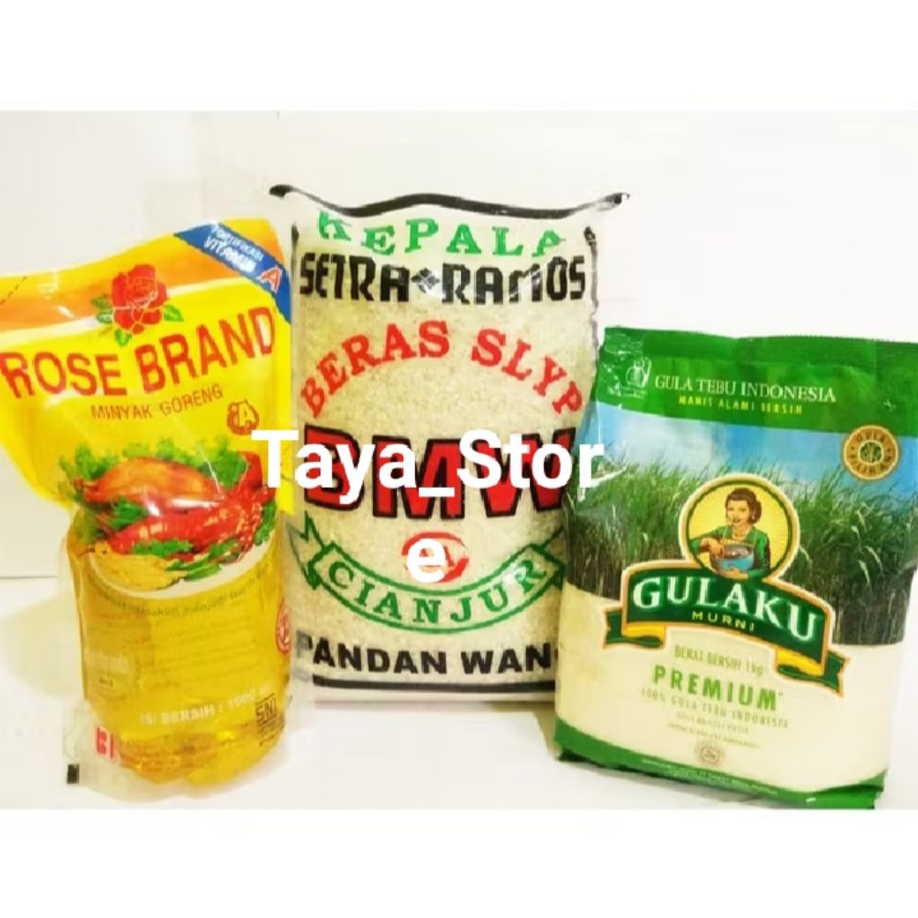 

Paket Sembako Beras,Gula,Minyak (FREE GODIE BAG)