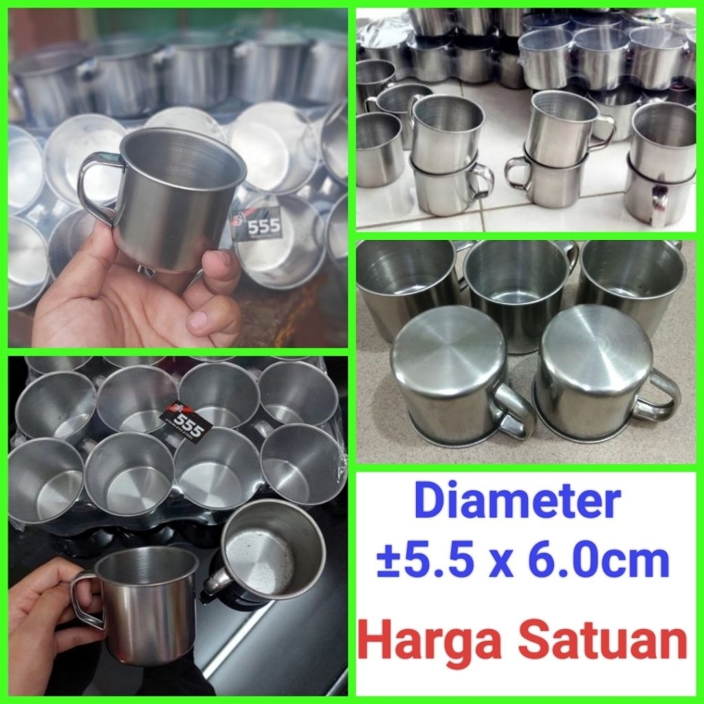 cangkir stainless gelas kopi stainless gelas kecil harga satuan