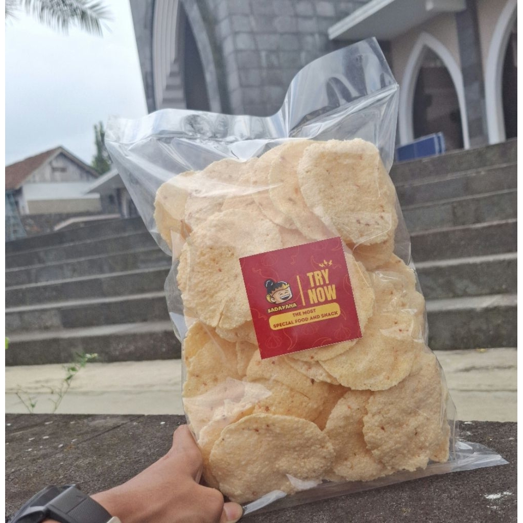 

Opak singkong pedas gurih 250gram