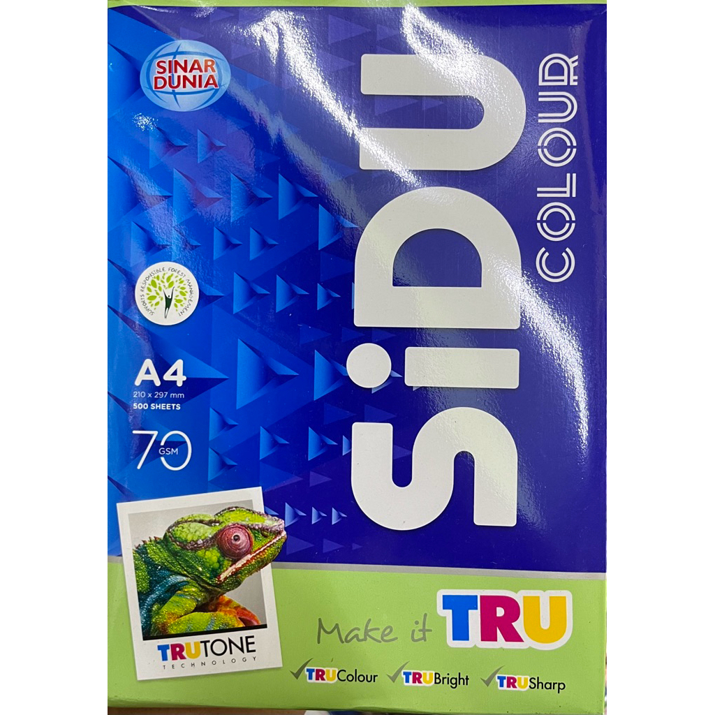 

Kertas SIDU A4 70g WARNA isi 500 lembar / Rim