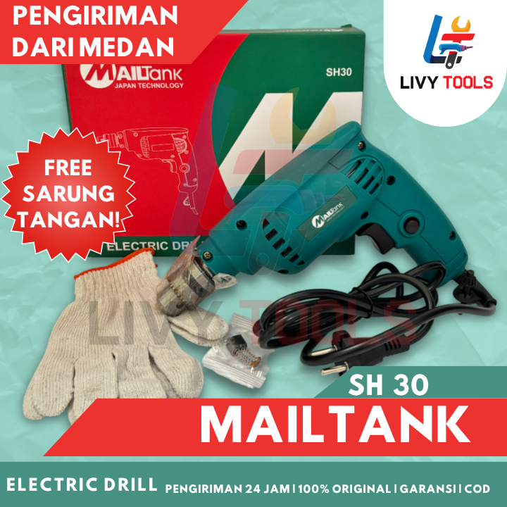 Mailtank SH30 Mesin Bor Electric Drill 10MM Bor Listrik Untuk Bor Tembok Kayu dan Besi / MESIN BOR M