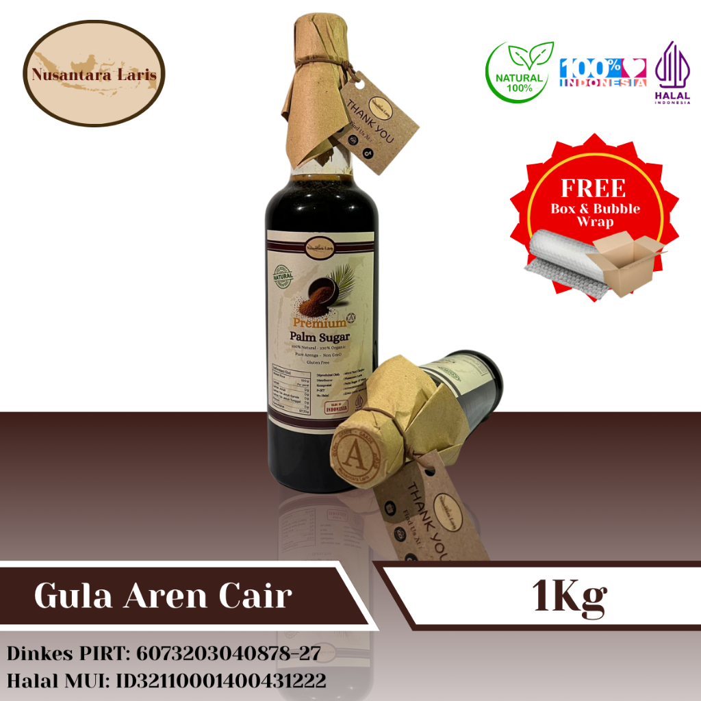 

Gula Aren Cair / Palm Sugar Organik 1Kg