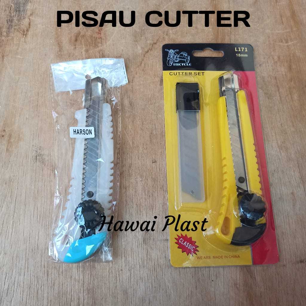 

Pisau CUTTER 18MM + ISI 5 pcs Pisau SERBAGUNA untuk memotong berbagai keperluan